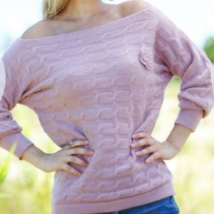 Military Hippie Coming up Roses sweater NWT S/M